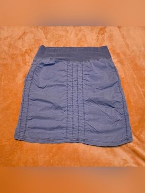 XCVI Wearables Trace Skirt Womens Size Small Gray Cotton Ruched Pull-On